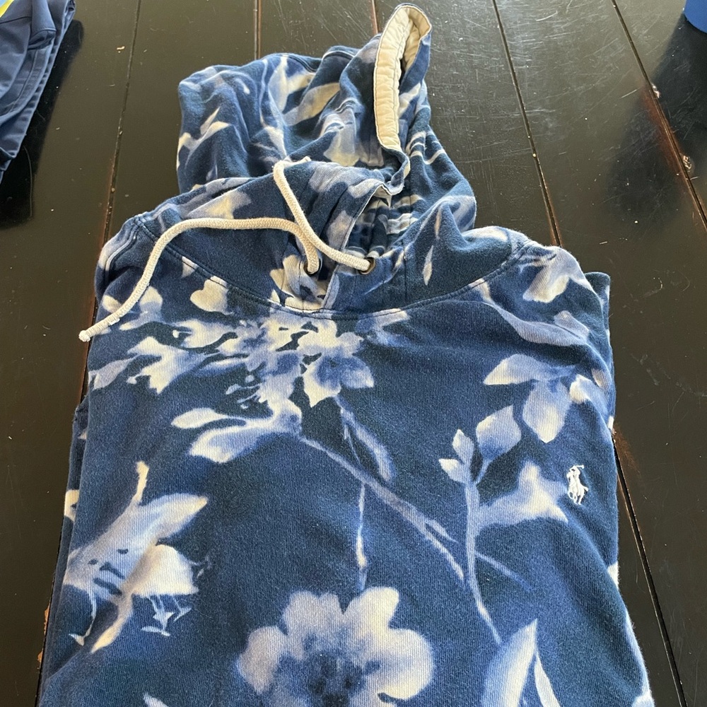 RARE Polo Floral Cotton Spa Terry Hoodie- XXL